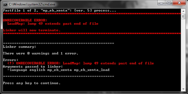 Unrecoverable Error